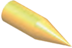 Small pushbutton spring contact, tip, Ø 0.7 mm, travel  3.8 mm, pitch 1 mm, L 19.5 mm, 1005-B-0.8N-AU-0.35 C