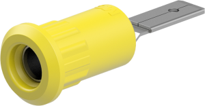 4 mm socket, plug-in connection, mounting Ø 8.2 mm, yellow, 64.3013-24