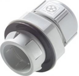 Cable gland, M16, 19/22 mm, Clamping range 4 to 7 mm, IP68, light gray, 53112689