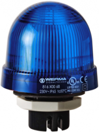 Continuous light, Ø 75 mm, blue, 12-230 V AC/DC, BA15d, IP65