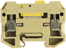 Isolating and measuring isolating terminal block, screw connection, 0.5-4.0 mm², 10 A, 6 kV, beige/yellow, 0412860000