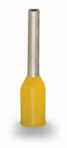 Insulated Wire end ferrule, 0.25 mm², 10 mm/6 mm long, yellow, 216-321
