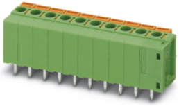 PCB terminal, 8 pole, pitch 5.08 mm, AWG 24-16, 15 A, spring-clamp connection, green, 1791790