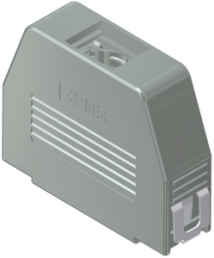 D-Sub connector housing, size: 3 (DB), straight 180°, angled 90°, cable Ø 11 mm, ABS, gray, 16-001770E