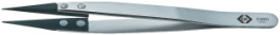 ESD assembly tweezers, uninsulated, stainless steel, 130 mm, T2390