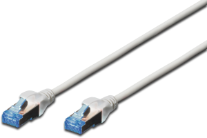 Patch cable, RJ45 plug, straight to RJ45 plug, straight, Cat 5e, F/UTP, PVC, 7 m, gray