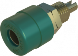 4 mm socket, screw connection, mounting Ø 8 mm, CAT O, green, BIL 20 GN AU