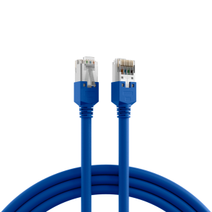 Patch cable, RJ45 plug, straight to RJ45 plug, straight, Cat 5e, S/UTP, PVC, 1 m, blue