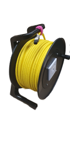 Network installation cable on cable drum, RJ45 plug, straight to RJ45 plug, straight, Cat 8.1, S/FTP, LSZH, 50 m, yellow