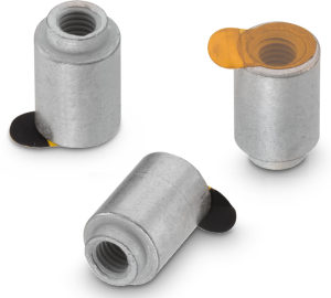 SMD spacer sleeve, internal thread, M4, 6.4 mm, steel
