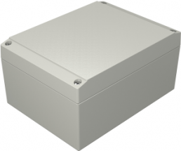 Aluminum enclosure, (L x W x H) 160 x 120 x 81 mm, gray (RAL 7038), IP66, 041216080