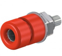 4 mm socket, solder connection, red, 69.8321-22