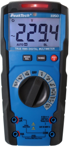 TRMS digital multimeter P 3350, 10 A(DC), 10 A(AC), 600 VDC, 600 VAC, 60 mF, CAT III 600 V