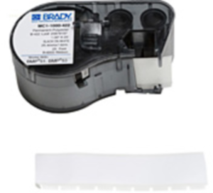 Labelling tape cartridge, 25.4 mm, tape black, font white, 7.62 m, MC-100-422