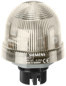 Integrated signal lamp, continuous light, with integrated LED, clear, 24 V AC/DC