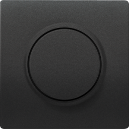 DELTA style cover plate for dimmer with rotary knob, anthracite