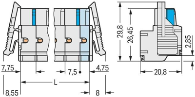 721-2203/037-000 WAGO PCB Connection Systems Image 2