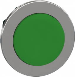 Front element, unlit, groping, waistband round, green, mounting Ø 30.5 mm, ZB4FL3