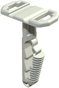 Plug-in dowel, polyamide, light gray, (L x W x H) 23 x 13 x 33.8 mm