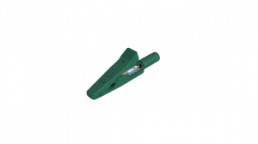 Alligator clip, green, max. 4 mm, L 41.5 mm, CAT O, socket 2 mm, MA 1 S GN