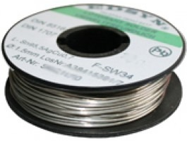 Solder wire, lead-free, SAC (Sn95.5AgCu0.7), Ø 0.35 mm, 50 g