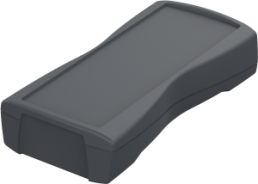 ABS handheld enclosure, (L x W x H) 159.4 x 77.9 x 33.5 mm, gray (RAL 7024), IP40, 82600124