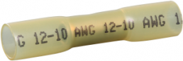 Butt connector set with heat shrink insulation, 4.0-6.0 mm², AWG 12 to 10, yellow, 42 mm