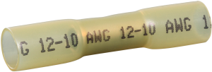 Butt connector kit with heat shrink insulation, 4.0-6.0 mm², AWG 12 to 10, yellow, 42 mm