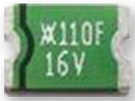 PTC fuse, resettable, SMD 1812, 16 V (DC), 100 A, 2.2 A (trip), 1.1 A (hold), RF2157-000