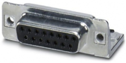 D-Sub socket, 15 pole, standard, straight, solder pin, 1421505
