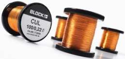 Enamel copper wire, 1 x 0.22 mm, 0.2 kg, Block CUL 200/0.22