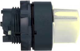 Selector switch, unlit, groping, waistband round, white, front ring black, 3 x 45°, mounting Ø 22 mm, ZB5AD501