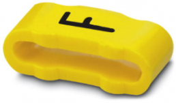 PVC marking sleeve, imprint "F", (L x W) 11.3 x 4.3 mm, yellow, 0826611:F