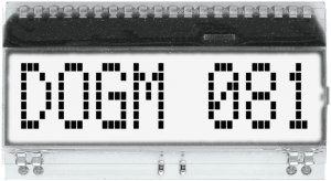 LCD text module EA DOGM081W-A, 1 x 8, 11.97 mm
