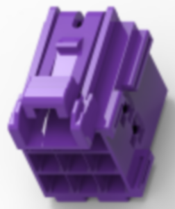Socket, unequipped, 9 pole, straight, 3 rows, purple, 1-967621-5