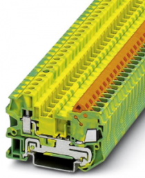 Protective conductor terminal, screw connection, 0.5-2.5 mm², 2 pole, 8 kV, yellow/green, 3206555