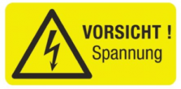 Warning sign, symbol: lightning, PVC, 1-1768020-5