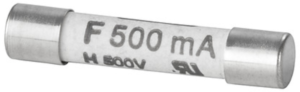 Microfuses 6.3 x 32 mm, 500 mA, F, 500 V (AC), 50 kA breaking capacity, 1460580000