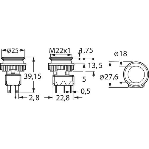 1241.6931.1120000 SCHURTER Pushbutton Switches Image 2