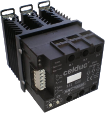 Solid state relay, 10-24 VDC, 200-480 VAC, 60 A, DIN rail, SMCW6080