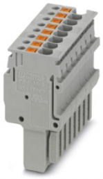 Plug, push-in connection, 0.14-1.5 mm², 8 pole, 17.5 A, 6 kV, gray, 3212578