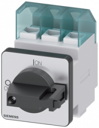 Main switch, Rotary actuator, 3 pole, 25 A, 690 V, (W x H x D) 49 x 71 x 85.5 mm, front installation/DIN rail, 3LD2122-0TK11