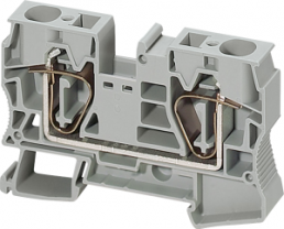 Terminal block, 2 pole, 1.5-16 mm², clamping points: 2, gray, spring balancer connection, 76 A