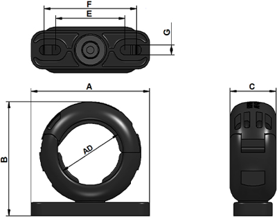 1 5040 442 201 Flexa Cable Holders Image 2