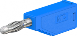 4 mm plug, solder connection, 1.0 mm², blue, 22.2627-23