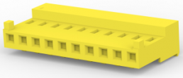 Socket housing, 10 pole, pitch 3.96 mm, straight, yellow, 4-644462-0