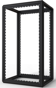 29 U cabinet rack, (H x W x D) 1400 x 600 x 800 mm, steel, black gray, 20630-076