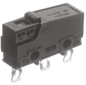 Subminiature snap-action switch, On-On, long hinge lever, 0.44 N, 3 A/125 VAC, 30 VDC, IP40