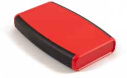 ABS handheld enclosure, (L x W x H) 147 x 89 x 25 mm, red, IP54, 1553DRDBKBAT