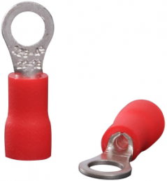 Insulated ring cable lug, 0.5-1.5 mm², 4.3 mm, M4, red